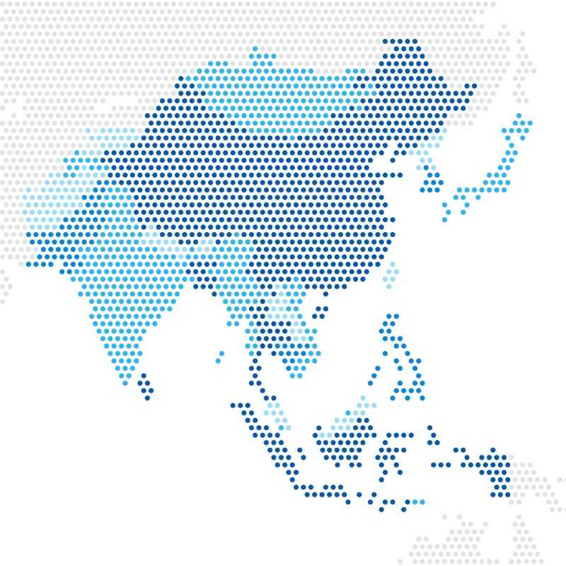 Vector map asia