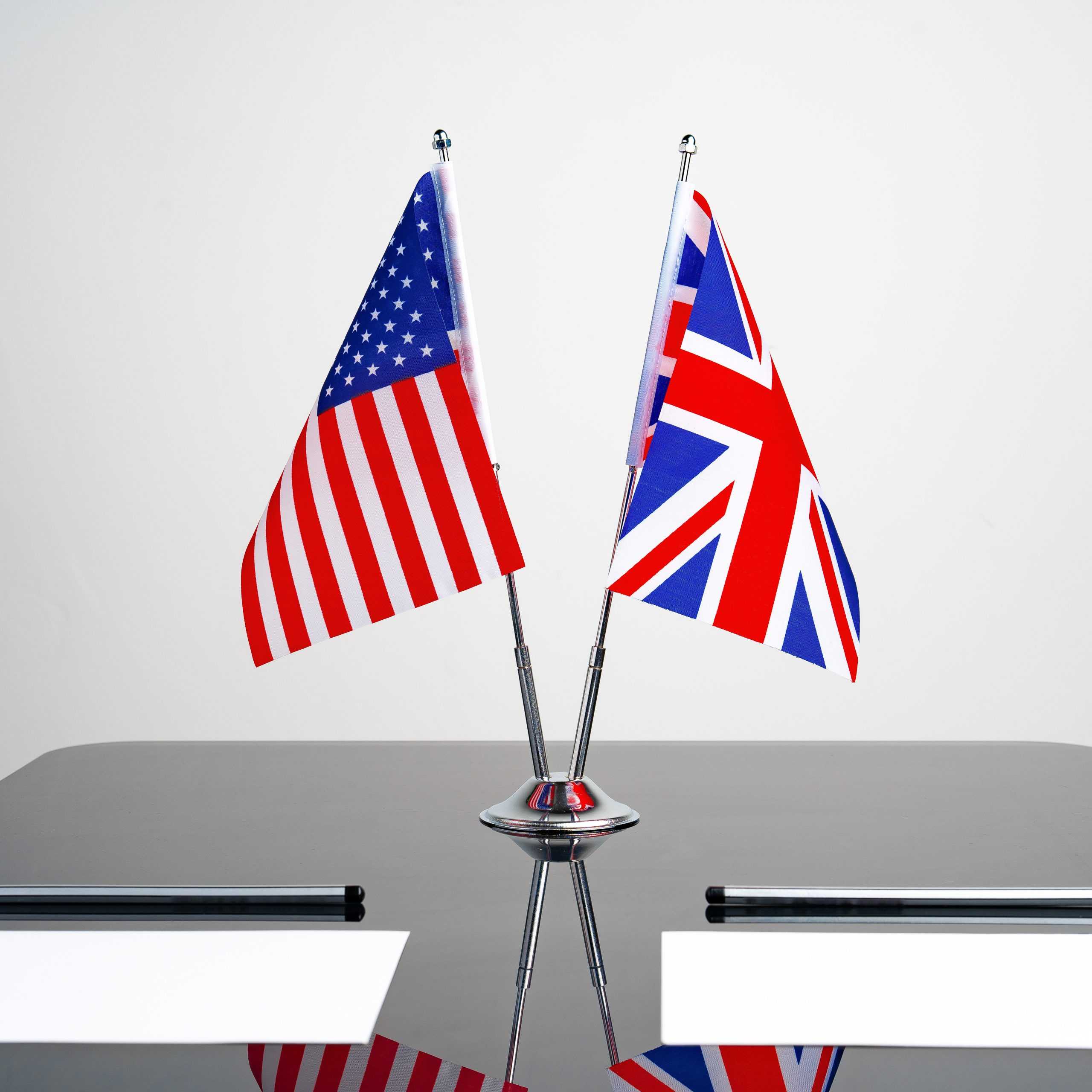 Great Britain and United States Flags