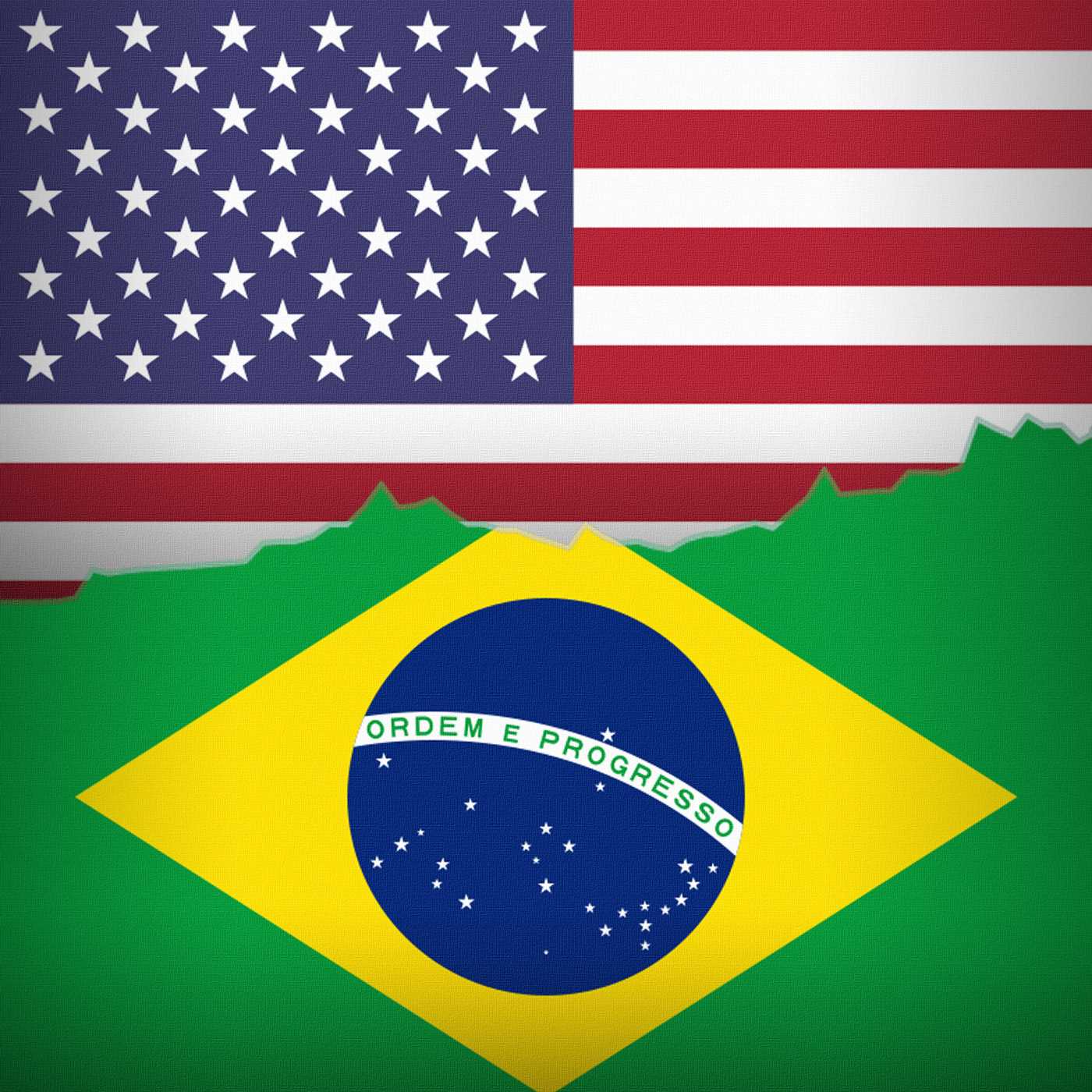 U.S. Brazil flags