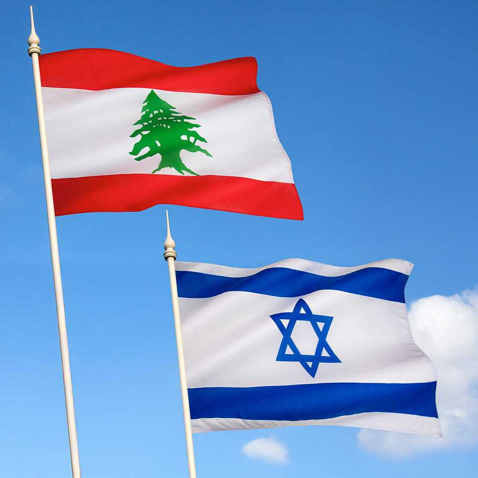 Lebanon and Israel flags