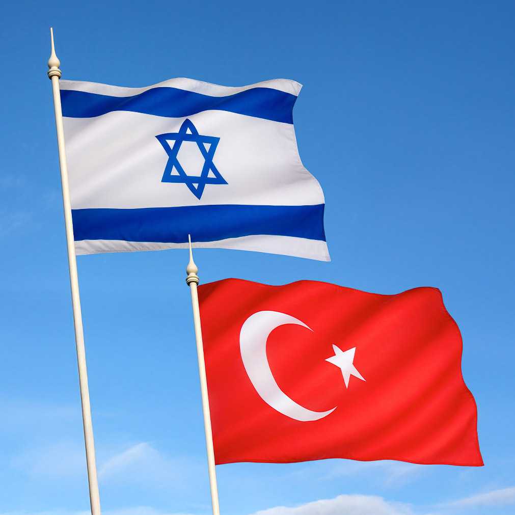 Turkey and Israel Flags