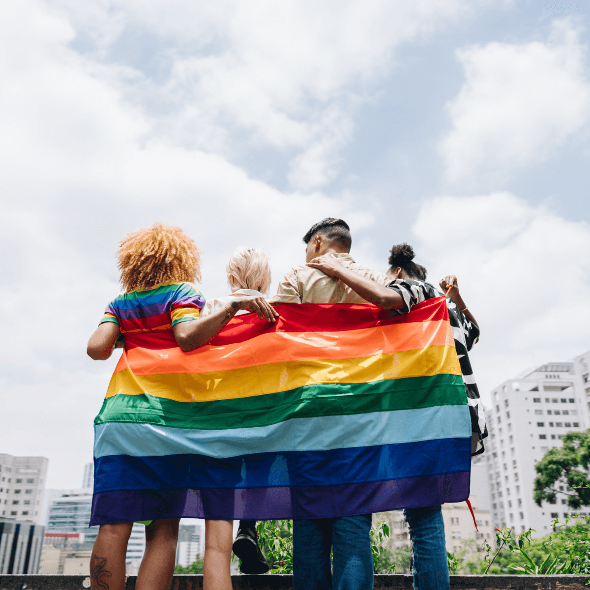 Pride flag people