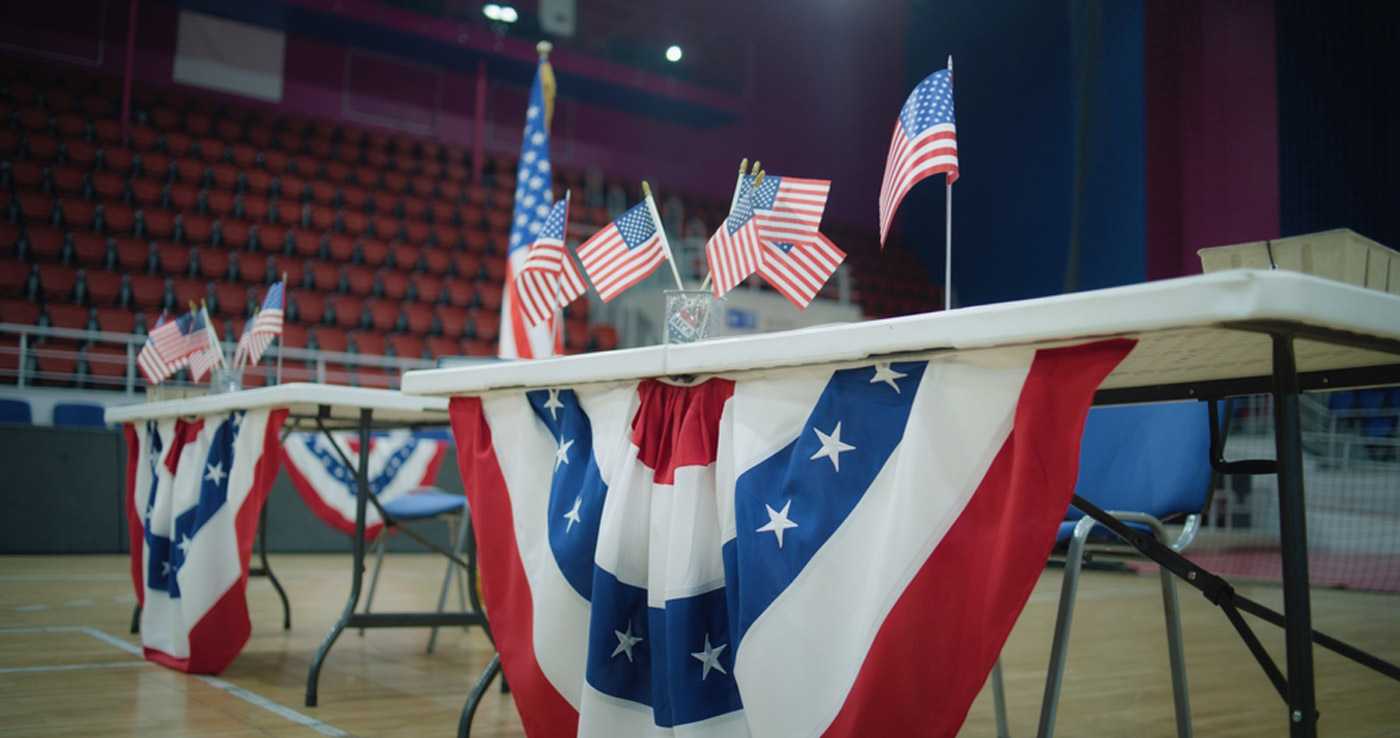 table at polling place