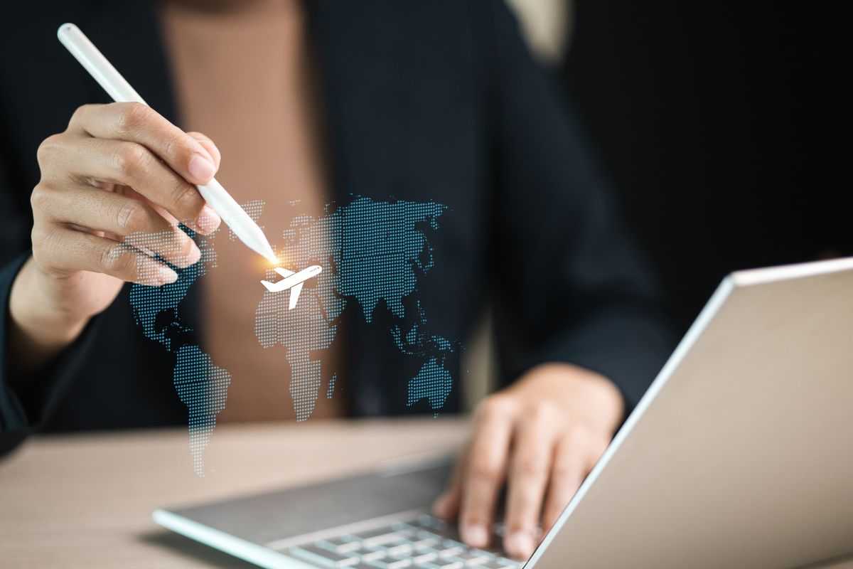 Computer screen 3D plane