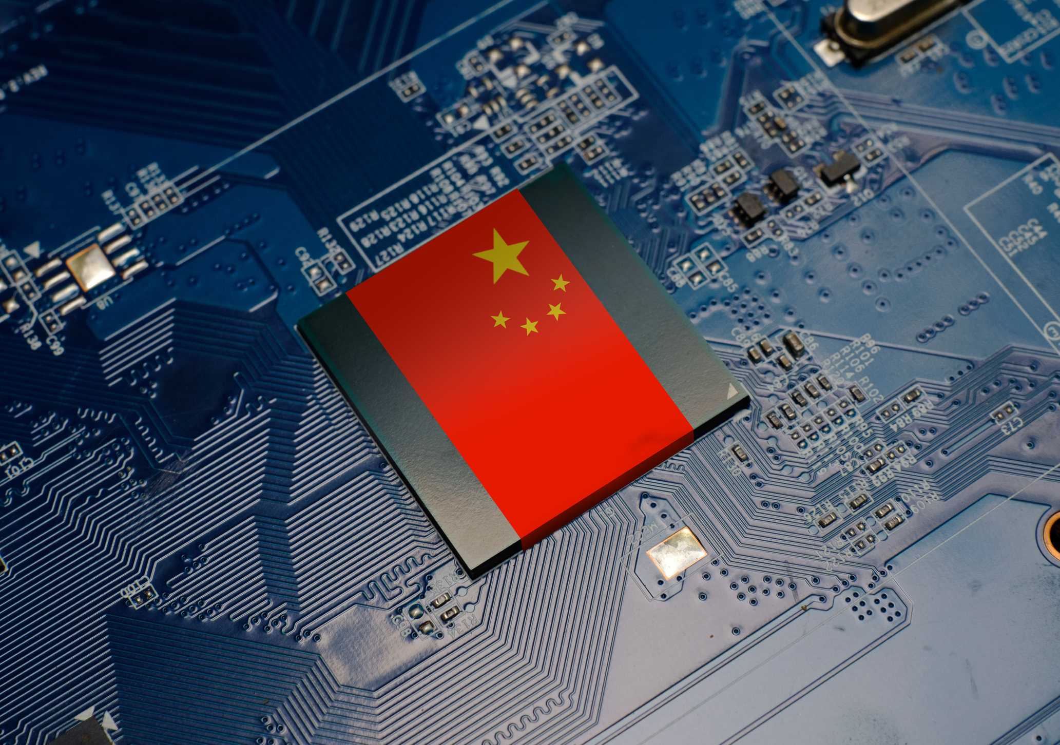 Flag of China on CPU