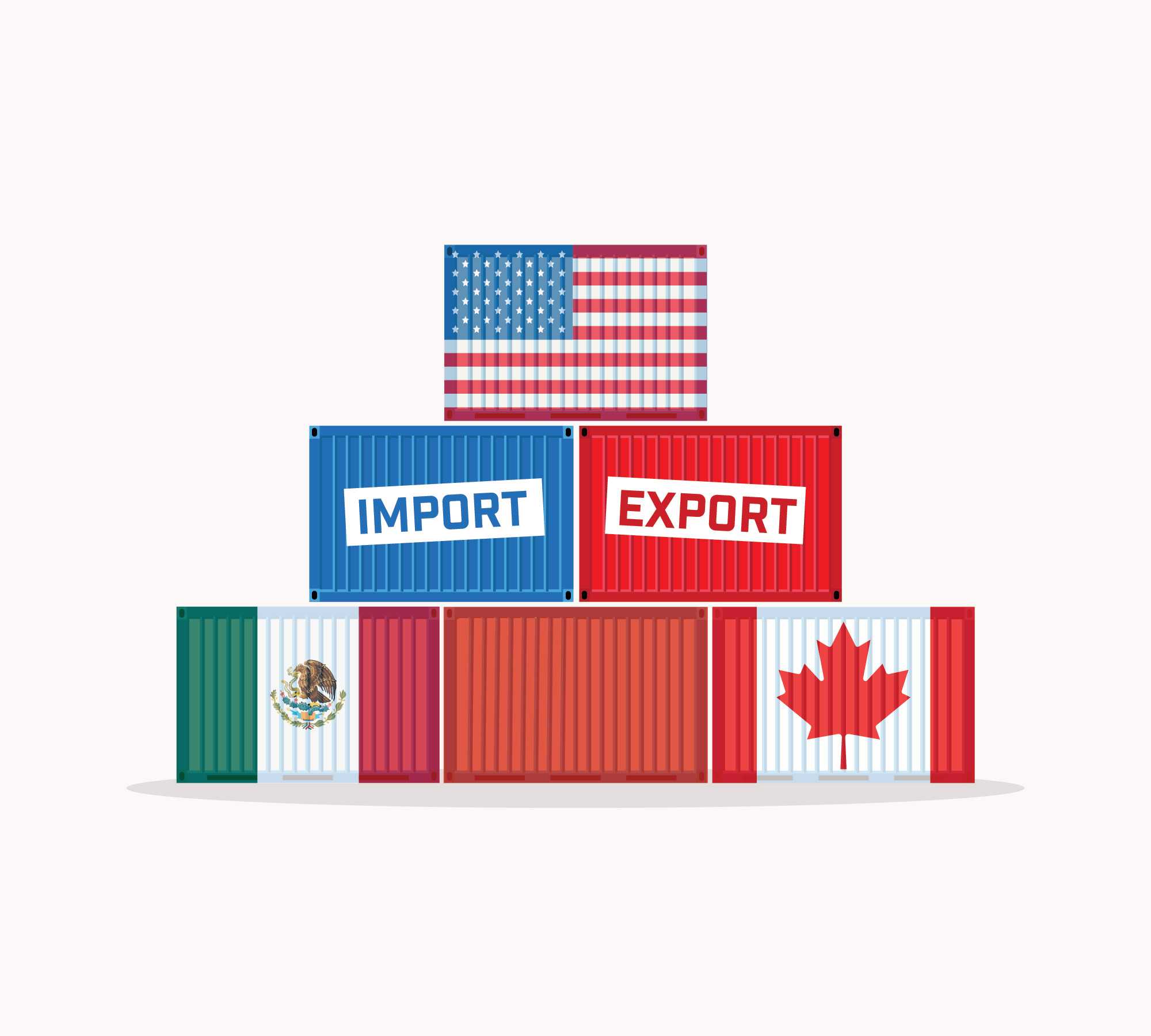 usmca country flags on cargo