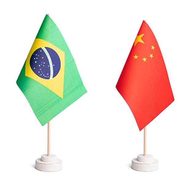 Brazilian and Chinese Flags