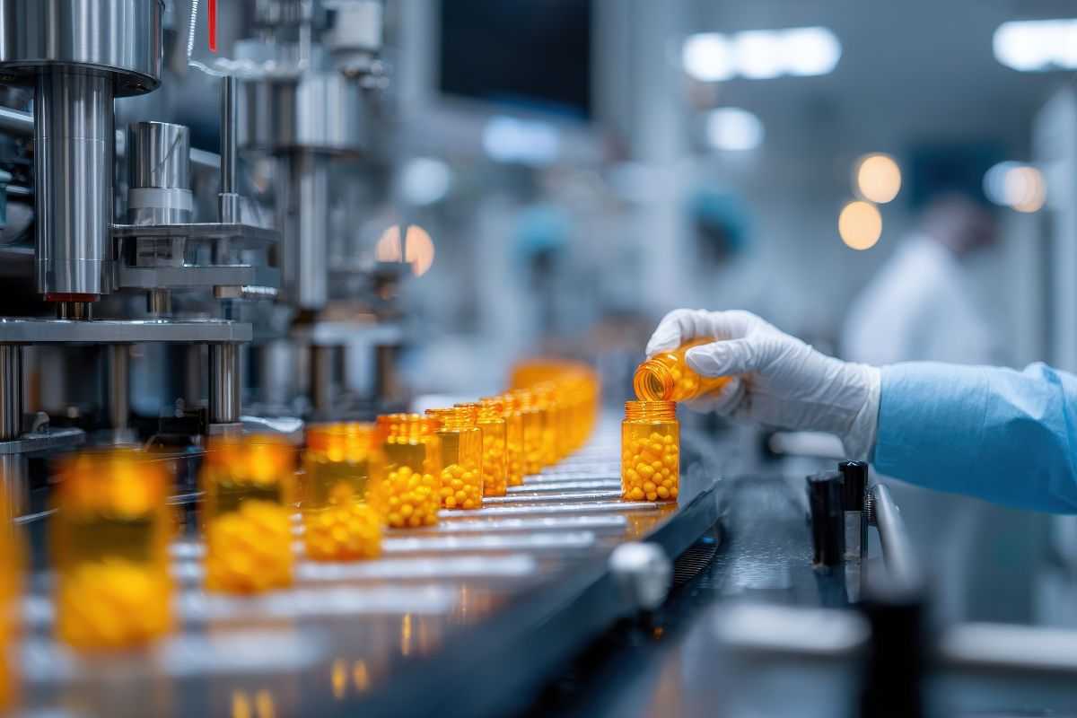 Pharma bottles conveyer belt