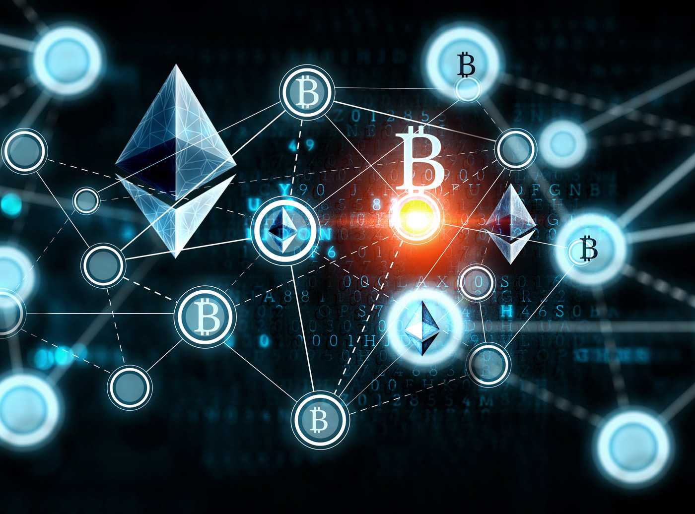 blockchain network graphic