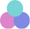 three colored circles