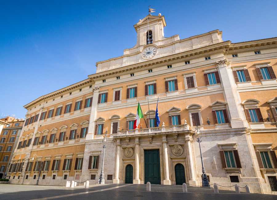 Italian Parliament Building in Rome