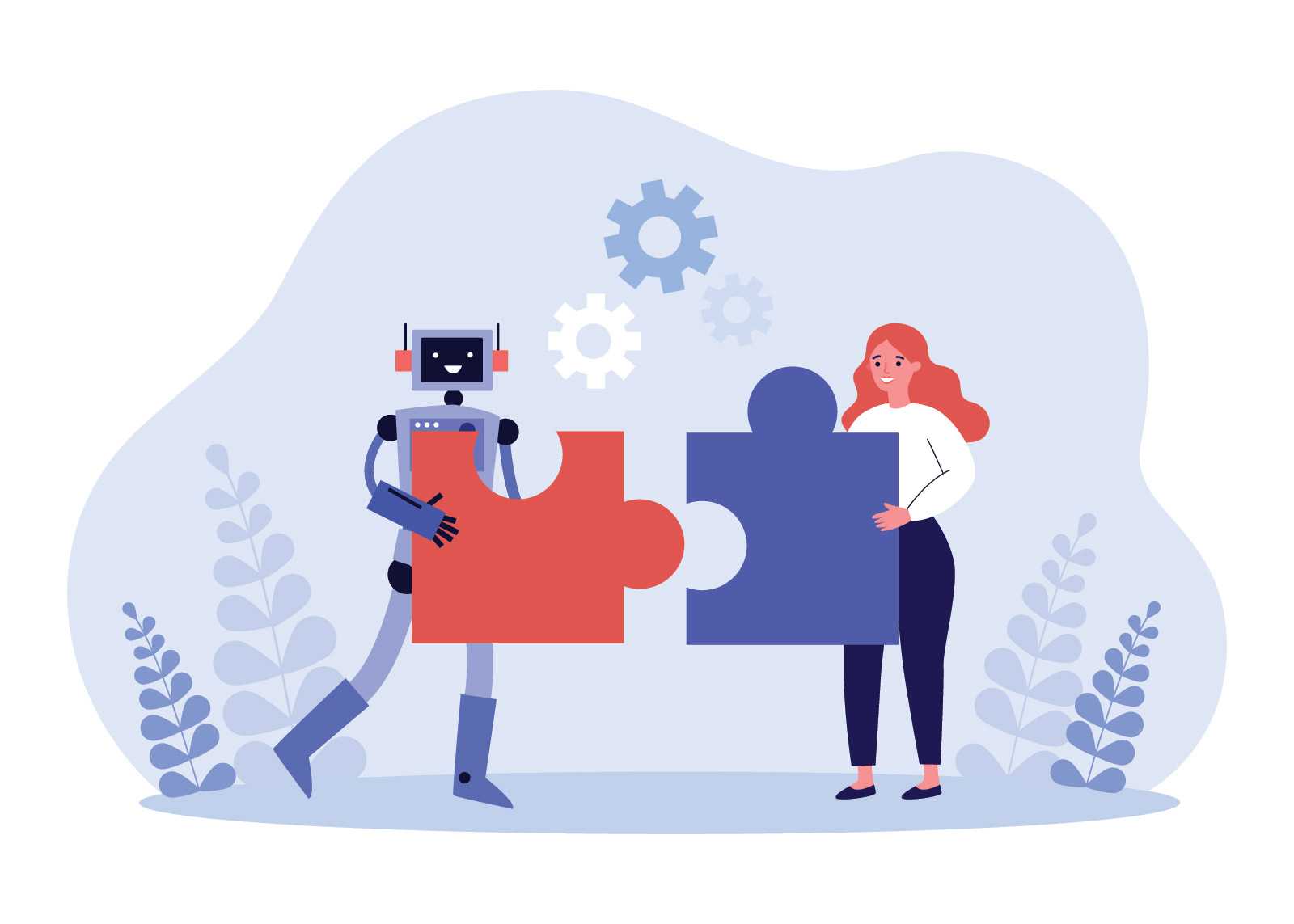 ai human relationship illustration