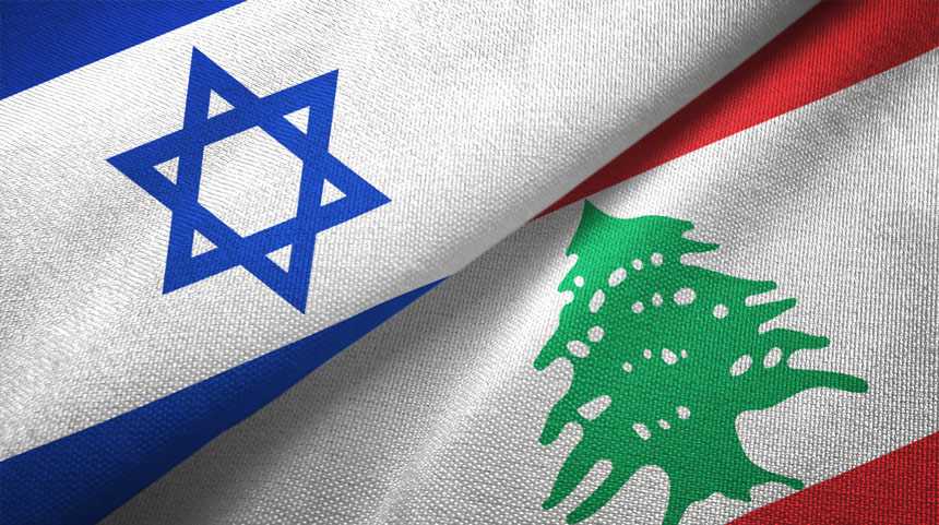 Israel Lebanon Flags