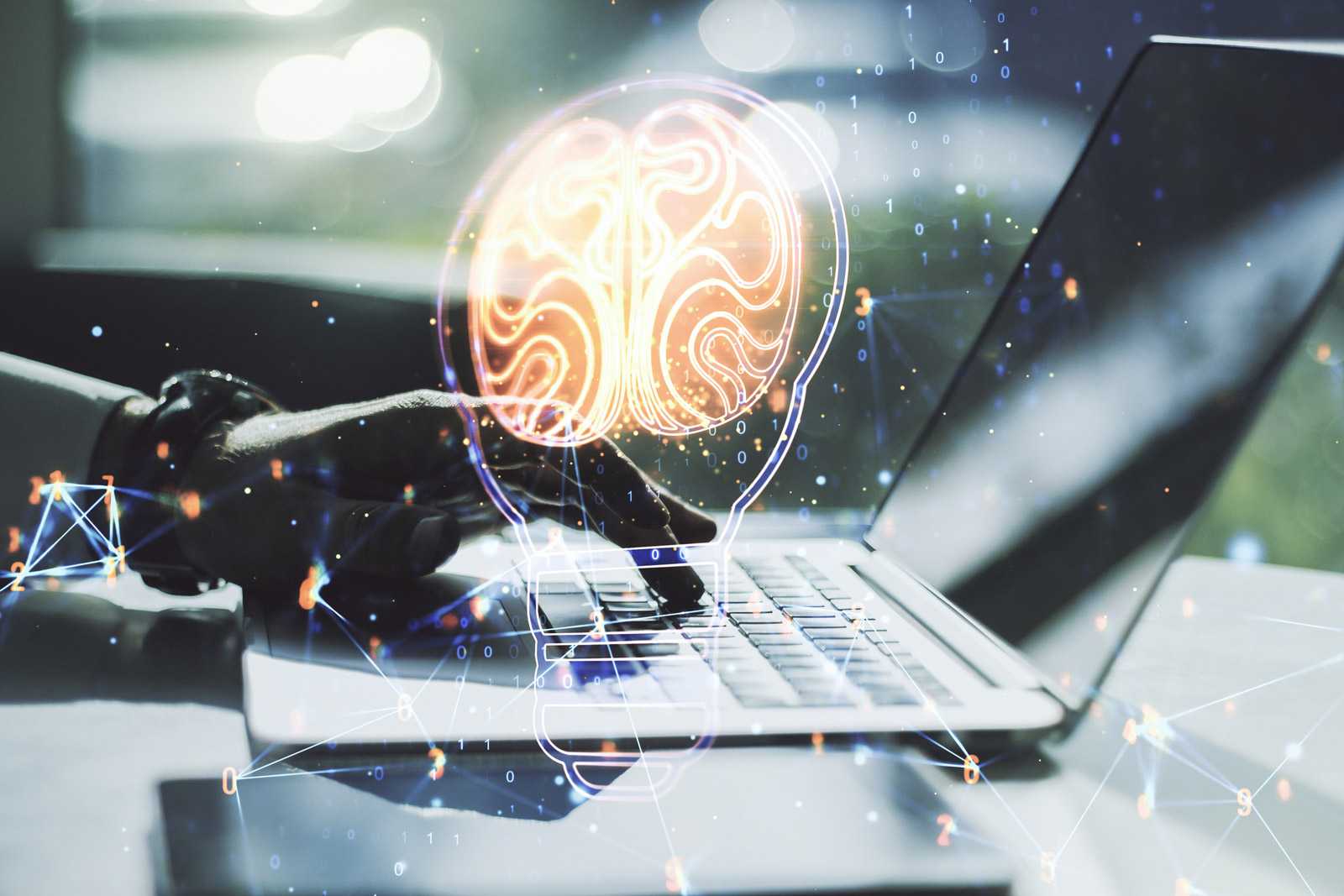 ai use on laptop composite image