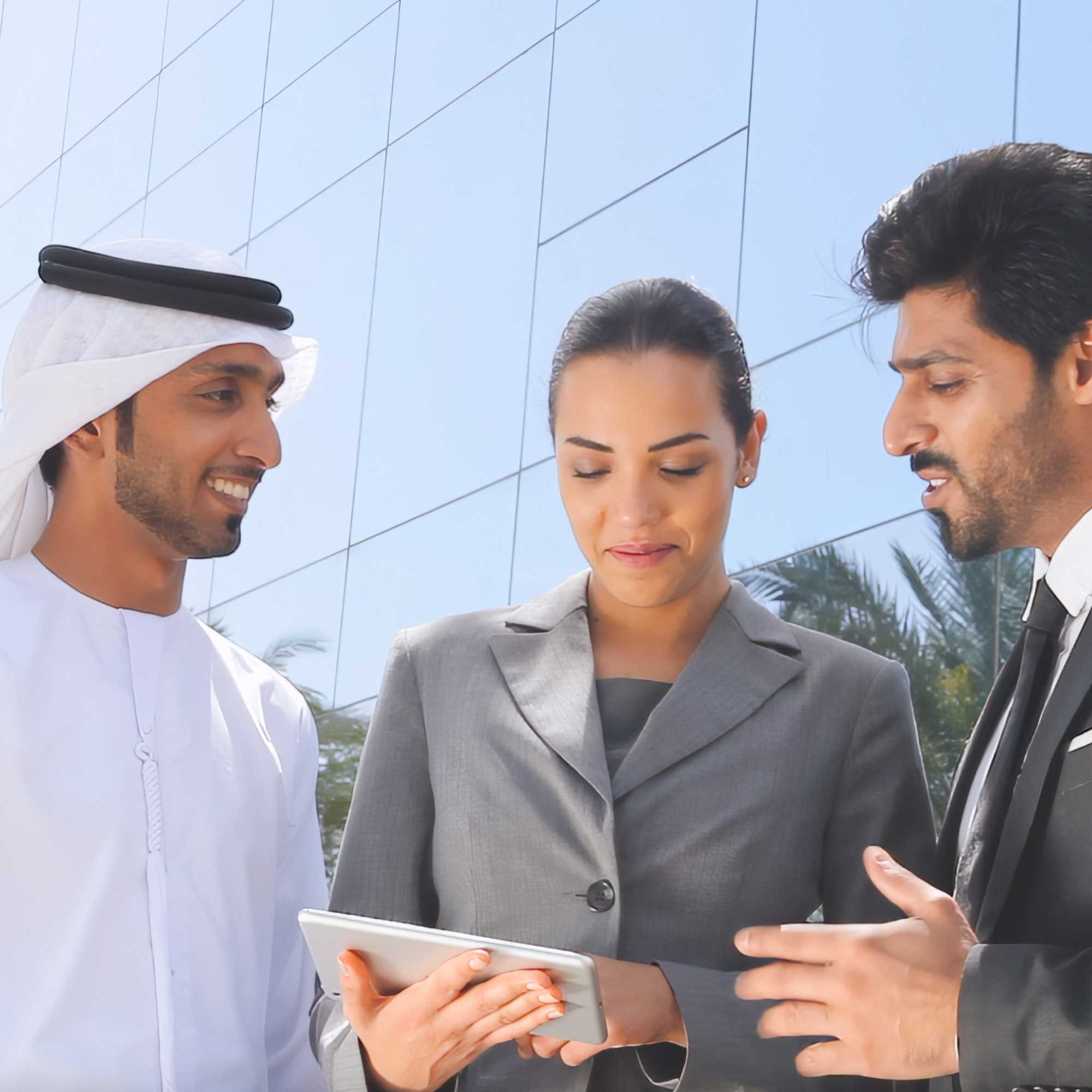 Three investors discussing
