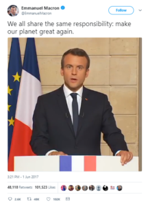 macron make planet great again tweet