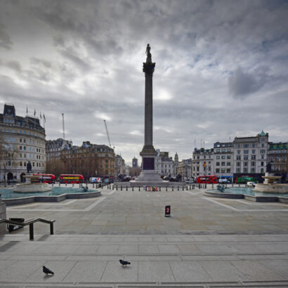 Empty Trafalgar Square