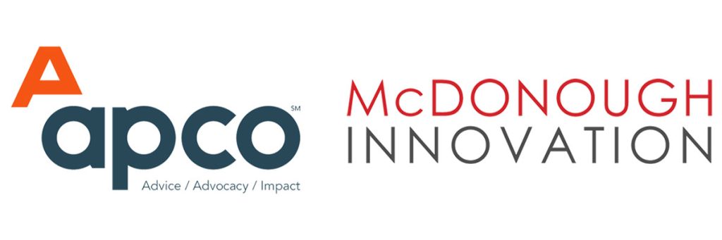 APCO and McDonough Innovation logos